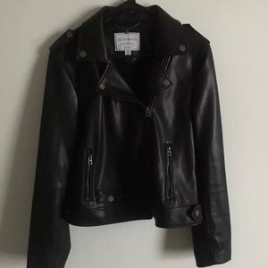 Lucky Brand Leather Moto Jacket size Medium